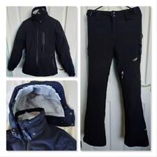LADIES BLK PROTEST LUXURY GEOTECH8.0 SKI JACKET/ HOOD /TROUSERS/GLVS SMALL 10-12