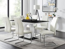 Giovani white gloss - gloss, black
