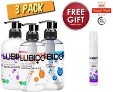 LUBE SEX LUBRICANT LUBIDO WATER BASED SUPER SLIK HYBRID ANAL VAGINAL 3 x 250ml