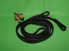 Full Black Flexi Rubber Grip Hollow Reins 55” Long