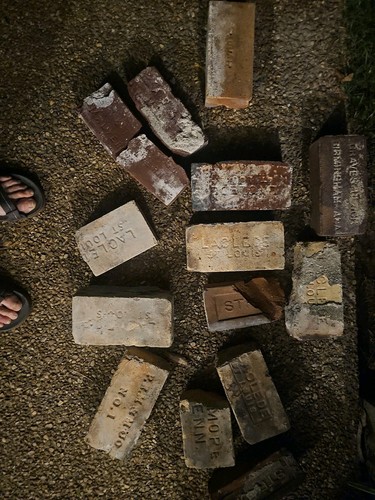Engraved vintage bricks early - bricks,