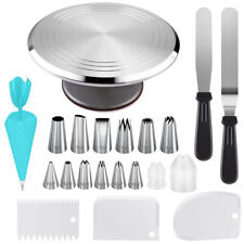 12'' Cake Turntable Aluminum Rotating Cake Stand Holder Cake Baking Decor Tools