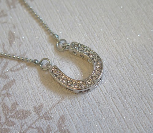 Lucky horseshoe crystal - lucky, silver
