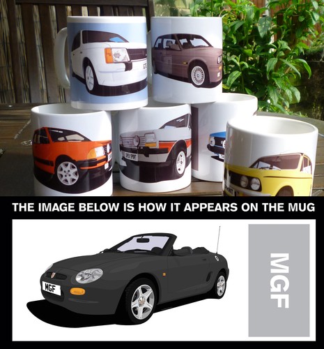 Mgf car art mug choose - mg,