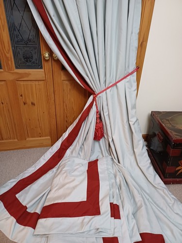 Huge bespoke curtains blue - bespoke, curtains.