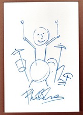Phil Collins - Genesis drawing and signature