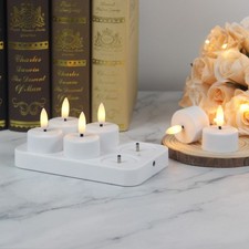 4/6/8/12pcs Rechargeable Tea Light Flameless Candle Lamp Party Wedding