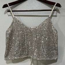 Zara Silver Sequined Sparkly