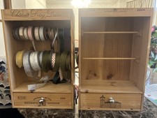 Pair of Wooden Ribbon Holders/racks  Storage Crafts Organizers