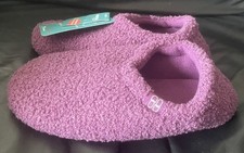 LADIES SIZE UK 3-4 PINK MEMORY FOAM FLEECE SLIPPERS NEW NEVER WORN HOMETOP
