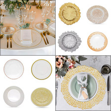 Glass charger plates 33cm - plates, 13in