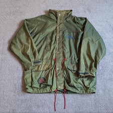 Vintage 1970s Mini Cooper Waterproof Work Jacket XL Distressed Khaki Green