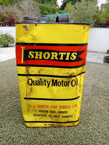 Shortis vintage motor oil - motor, tin