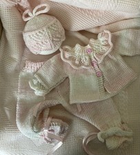 Hand Knitting Reborn Pram Set