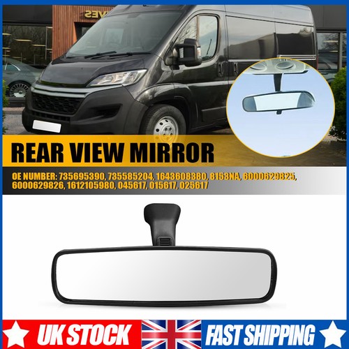 Black interior rear view - black,