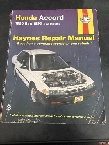 Honda accord haynes - honda, manual