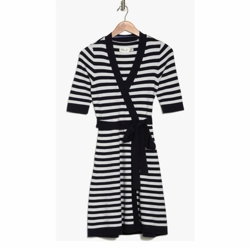 Eliza striped knit wrap - j,