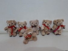 6 x mini Jointed Teddy Bears