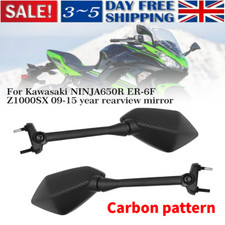For Kawasaki Ninja 650R EX650 ER6F 2009 2010 2011 Carbon Look Rear View Mirror