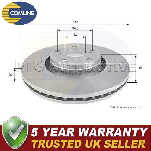 Comline front brake disc fits - front,