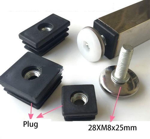 Square tube inserts end - end, caps