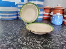 T G Green  Church Gresley (Cornishware) Grasmere Stone/Pip Rimmed Dessert BOWLS