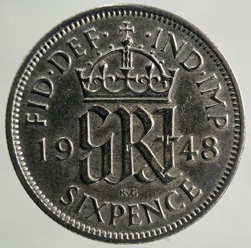 1948 george sixpence - 1948, |