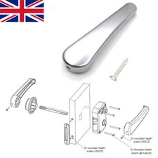 1x Silver Toilet Door Handle