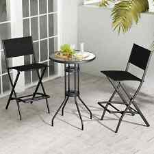 Patio Bar Stool Garden Outdoor Bar Chair Set of 4-Black