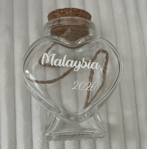 Clear heart shaped glass jar - heart-shaped,