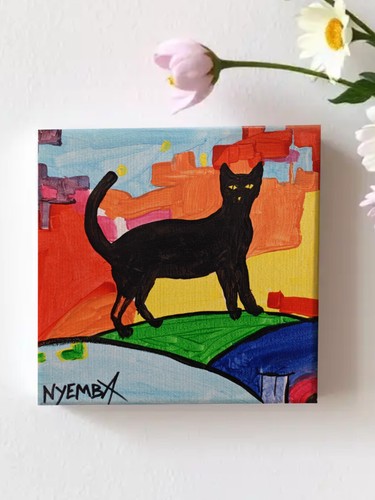 Abstract black cat - abstract,