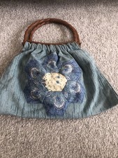 VINTAGE SEWING/ KNITTING BAG patchwork handmade Guernsey quilted storage hobby