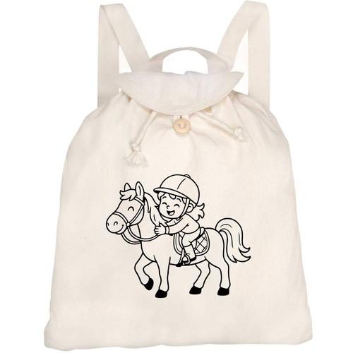 Horse riding girl canvas - 'horse,
