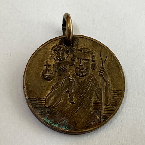 Little antique bronze saint - antique,