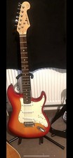 Red electric stratocaster - stratocaster, by