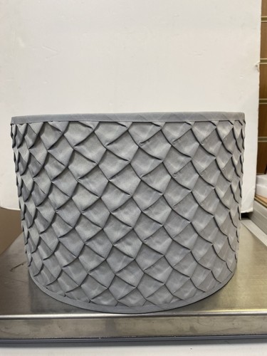 Grey fabric drum shaped - grey,