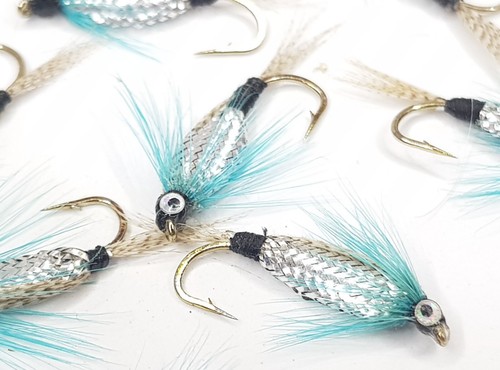 Silver minnow streamers - silver, fry