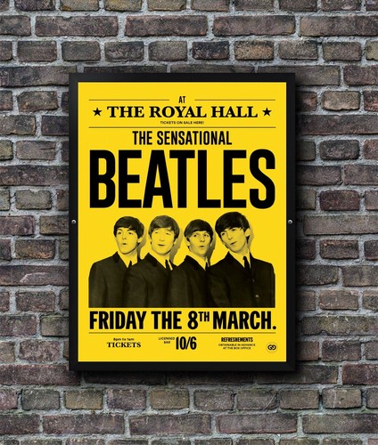 The beatles tour poster - beatles,