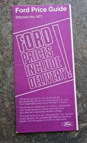 Ford price guide 1973 escort - price,