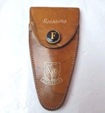 Coniston Vintage Sewing Scissors In A Logo Leather Slip Case Size Small 