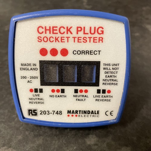 Martindale socket tester plug - martindale,