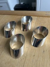 Set Of 4 Silver Plated Napkin Rings