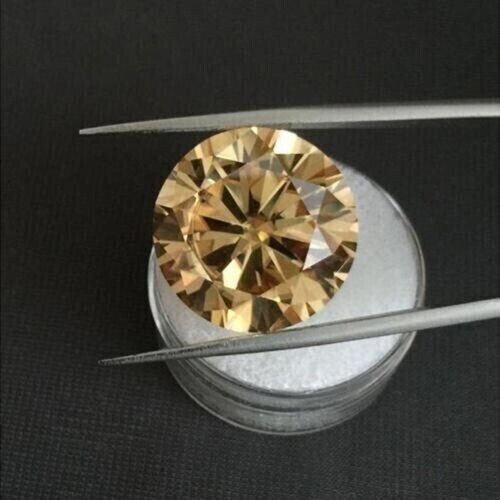 Round brown diamond - brown, ring