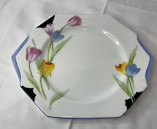 VINTAGE PARAGON F2209 TULIP PATTERN SANDWICH PLATE ART DECO HAND PAINTED TEA A/F