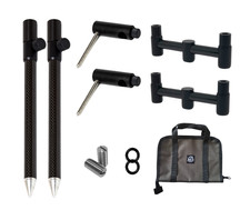 Nero Angling Prime 2X2-S 2 Rod Carbon Bankstick & Buzz Bar Kit with Stabilisers