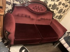 Vintage Victorian Sofa & 2