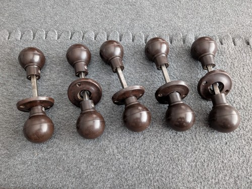 Set vintage bakelite door - of, 5