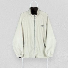 Vintage Cotton Traders Beige Fleece Jacket Windbreaker Mens Large