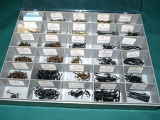 large collection Partridge fly tying hooks, sizes 1-16 singles doubles trebles