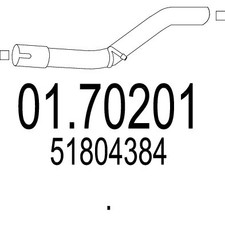 PEUGEOT BIPPER QUBO REAR EXHAUST PIPE 2008-